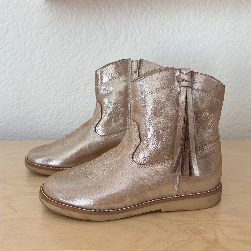 Elephantito Hannah Suede Leather Boot Metallic Blush
